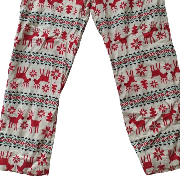 Hanna Andersson Adults Reindeer Flannel Pajama Pants M 100% Cotton Flannel PJs - Picture 6 of 8